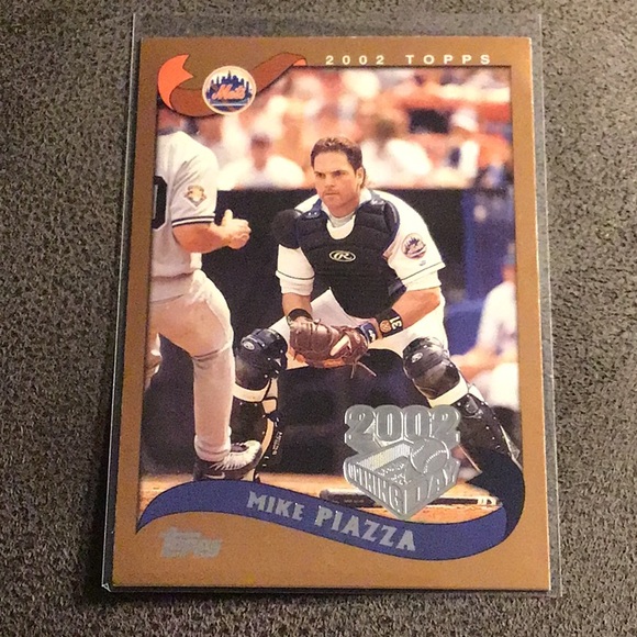 MIKE PIAZZA 2002 NEW YORK METS OPENING DAY TOPPS BASEBALL CARD - Picture 2 of 5